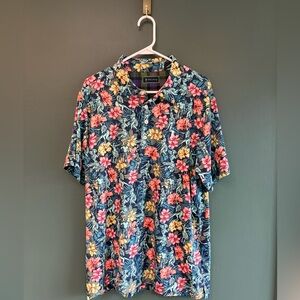 William Murray Golf Hula Dancer Floral Performance Polo Shirt Size Large